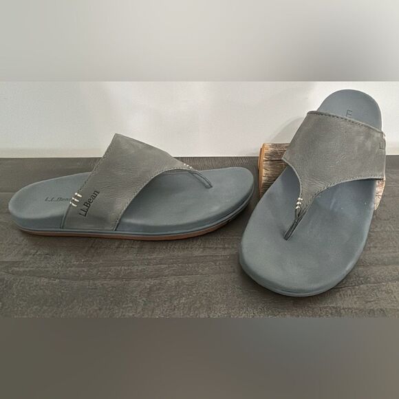 L.L.Bean Go Anywhere Flip-Flop Sandal, Gray, Women’s Size 8 - Picture 1 of 11